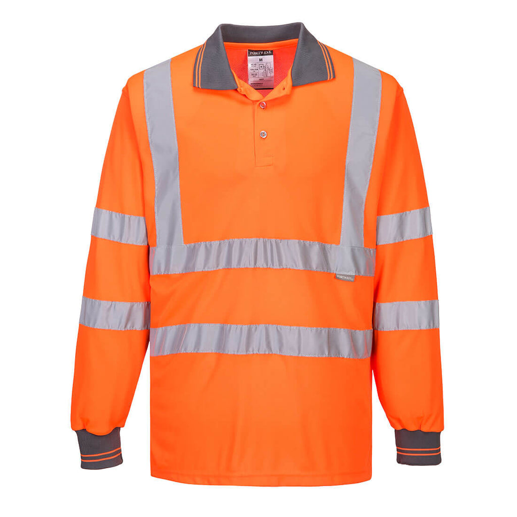 Portwest Long-Sleeve Hi-Vis Polo