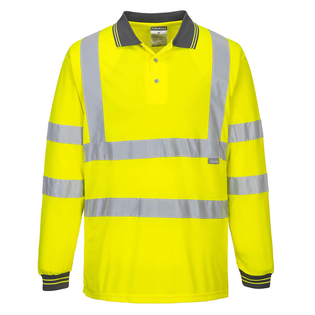 Portwest Long-Sleeve Hi-Vis Polo